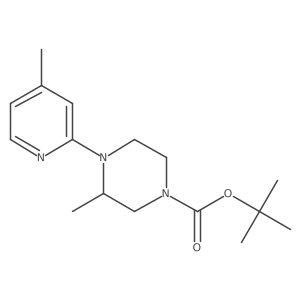 tert-Butyl 3-methyl-4-(4-methylpyridin-2-yl)piperazine-1-carboxylate Structure