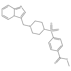 Methyl 4-((4-(imidazo[1,2-a]pyridin-3-ylmethyl)piperazin-1-yl)sulfonyl)benzoate结构式