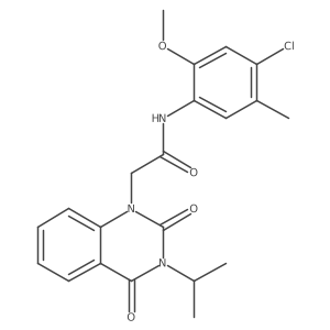 N-(4-chloro-2-methoxy-5-methylphenyl)-2-(3-isopropyl-2,4-dioxo-3,4-dihydroquinazolin-1(2H)-yl)acetamide Structure