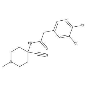 N-(4-cyano-1-methylpiperidin-4-yl)-2-(3,4-dichlorophenyl)acetamide结构式