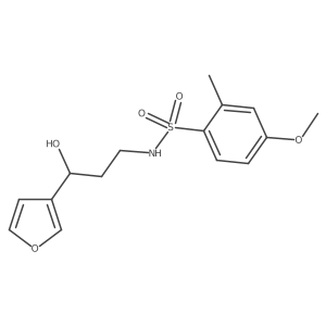 N-(3-(furan-3-yl)-3-hydroxypropyl)-4-methoxy-2-methylbenzenesulfonamide Structure
