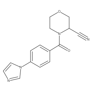 4-(4-Imidazol-1-ylbenzoyl)morpholine-3-carbonitrile结构式
