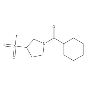 Cyclohexyl(3-(methylsulfonyl)pyrrolidin-1-yl)methanone结构式