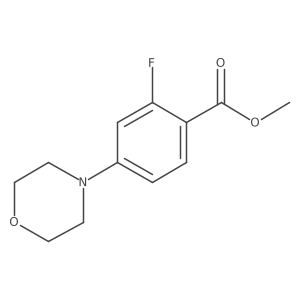 Methyl 2-fluoro-4-morpholinobenzoate结构式