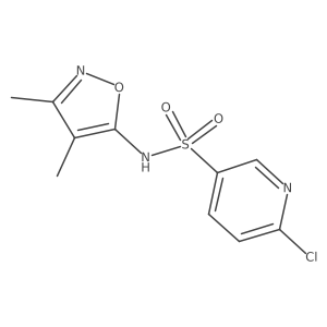 6-chloro-N-(3,4-dimethyl-1,2-oxazol-5-yl)pyridine-3-sulfonamide结构式