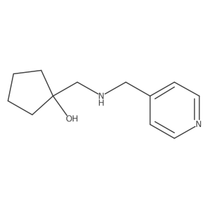 1-(((Pyridin-4-ylmethyl)amino)methyl)cyclopentan-1-ol结构式