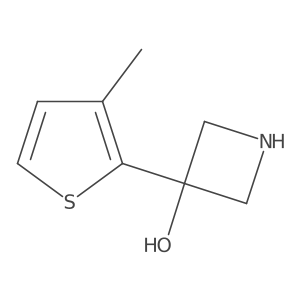 3-(3-Methylthiophen-2-yl)azetidin-3-ol结构式