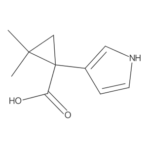 2,2-dimethyl-1-(1H-pyrrol-3-yl)cyclopropane-1-carboxylic acid Structure