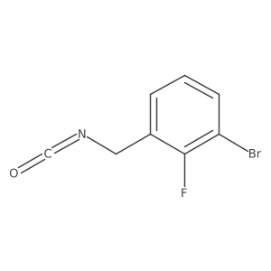 1-Bromo-2-fluoro-3-(isocyanatomethyl)benzene结构式