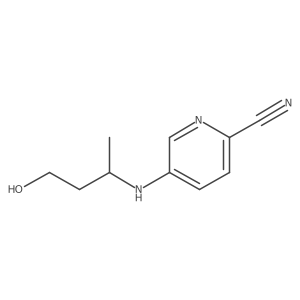 5-[(4-Hydroxybutan-2-yl)amino]pyridine-2-carbonitrile Structure