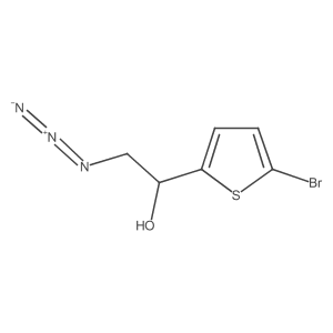 (1R)-2-azido-1-(5-bromothiophen-2-yl)ethan-1-ol结构式