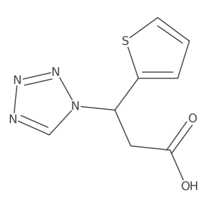 3-(1H-Tetrazol-1-yl)-3-(2-thienyl)propanoic acid结构式