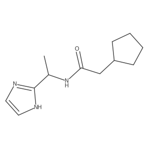 Cyclopentaneacetamide, N-[1-(1H-imidazol-2-yl)ethyl]-结构式