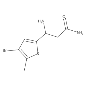 (3S)-3-Amino-3-(4-bromo-5-methylthiophen-2-yl)propanamide结构式