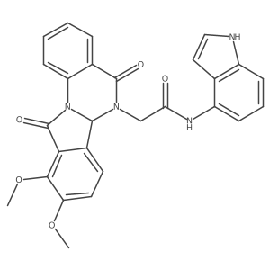 2-(9,10-dimethoxy-5,11-dioxo-6a,11-dihydroisoindolo[2,1-a]quinazolin-6(5H)-yl)-N-(1H-indol-4-yl)acetamide Structure