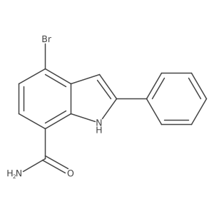 4-Bromo-2-phenyl-1H-indole-7-carboxamide Structure