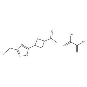 1-(3-(3-(Aminomethyl)-1,2,4-oxadiazol-5-yl)azetidin-1-yl)ethanone oxalate结构式