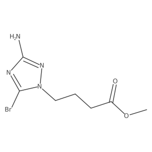 methyl 4-(3-amino-5-bromo-1H-1,2,4-triazol-1-yl)butanoate结构式
