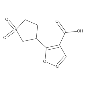 5-(1,1-Dioxo-1lambda6-thiolan-3-yl)-1,2-oxazole-4-carboxylic acid结构式