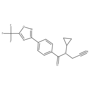 N-(cyanomethyl)-N-cyclopropyl-4-[5-(trifluoromethyl)-1,2,4-oxadiazol-3-yl]benzamide结构式