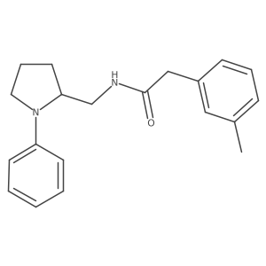 N-((1-phenylpyrrolidin-2-yl)methyl)-2-(m-tolyl)acetamide结构式