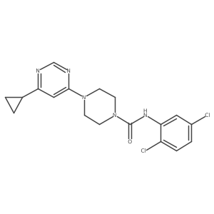 4-(6-cyclopropylpyrimidin-4-yl)-N-(2,5-dichlorophenyl)piperazine-1-carboxamide Structure