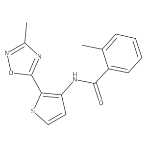 2-methyl-N-[2-(3-methyl-1,2,4-oxadiazol-5-yl)thiophen-3-yl]benzamide Structure