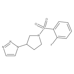 1-(1-((2-fluorophenyl)sulfonyl)pyrrolidin-3-yl)-1H-1,2,3-triazole Structure