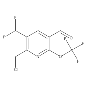 2-(Chloromethyl)-3-(difluoromethyl)-6-(trifluoromethoxy)pyridine-5-carboxaldehyde Structure