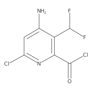 4-Amino-6-chloro-3-(difluoromethyl)picolinoyl chloride结构式