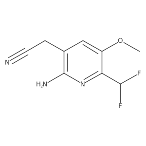 2-(2-Amino-6-(difluoromethyl)-5-methoxypyridin-3-yl)acetonitrile Structure