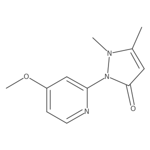 1,2-Dihydro-2-(4-methoxy-2-pyridinyl)-1,5-dimethyl-3H-pyrazol-3-one结构式