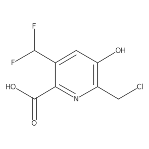 2-(Chloromethyl)-5-(difluoromethyl)-3-hydroxypyridine-6-carboxylic acid Structure