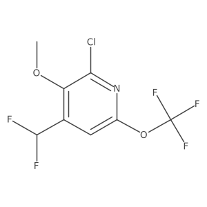 2-Chloro-4-(difluoromethyl)-3-methoxy-6-(trifluoromethoxy)pyridine Structure