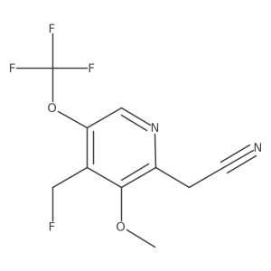2-(4-(Fluoromethyl)-3-methoxy-5-(trifluoromethoxy)pyridin-2-yl)acetonitrile Structure