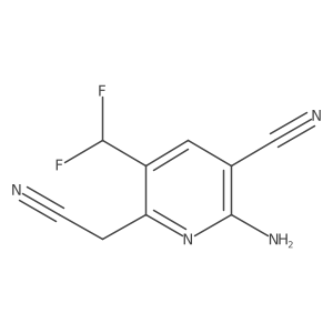 2-Amino-6-(cyanomethyl)-5-(difluoromethyl)nicotinonitrile Structure