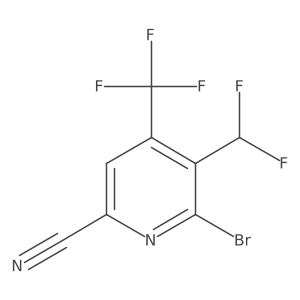 6-Bromo-5-(difluoromethyl)-4-(trifluoromethyl)picolinonitrile Structure