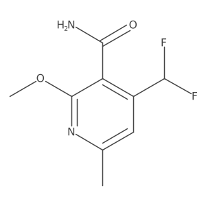 4-(Difluoromethyl)-2-methoxy-6-methylnicotinamide结构式