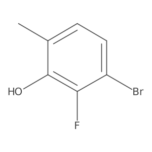 3-Bromo-2-fluoro-6-methylphenol结构式