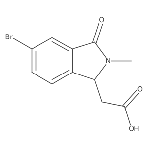 2-(5-bromo-2-methyl-3-oxo-1H-isoindol-1-yl)acetic acid Structure