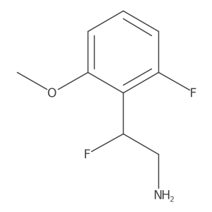 2-Fluoro-2-(2-fluoro-6-methoxyphenyl)ethan-1-amine结构式