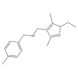 [(1-ethyl-5-fluoro-3-methyl-1H-pyrazol-4-yl)methyl][(4-fluorophenyl)methyl]amine结构式