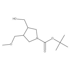 tert-butyl (3S,4S)-3-(hydroxymethyl)-4-(methoxymethyl)pyrrolidine-1-carboxylate Structure
