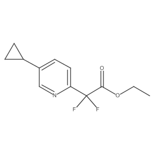 Ethyl 2-(5-cyclopropylpyridin-2-yl)-2,2-difluoroacetate Structure