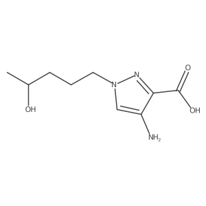 4-amino-1-(4-hydroxypentyl)-1H-pyrazole-3-carboxylic acid结构式