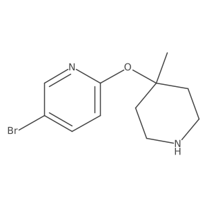 5-Bromo-2-[(4-methylpiperidin-4-yl)oxy]pyridine Structure