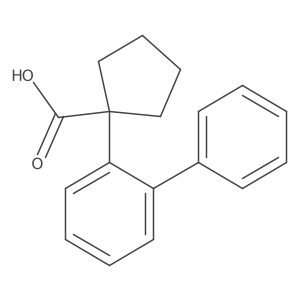 1-(2-Phenylphenyl)cyclopentane-1-carboxylic acid结构式