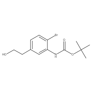 tert-butyl N-[2-bromo-5-(2-hydroxyethyl)phenyl]carbamate Structure