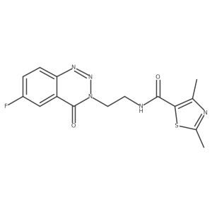 N-(2-(6-fluoro-4-oxobenzo[d][1,2,3]triazin-3(4H)-yl)ethyl)-2,4-dimethylthiazole-5-carboxamide结构式