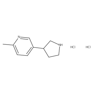 2-Methyl-5-(pyrrolidin-3-yl)pyridine dihydrochloride结构式